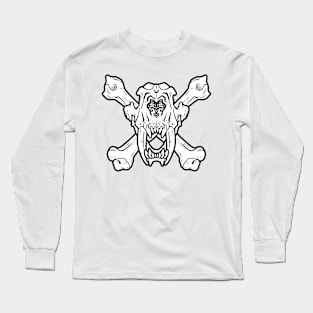 Saber Skull Jolly Roger Long Sleeve T-Shirt